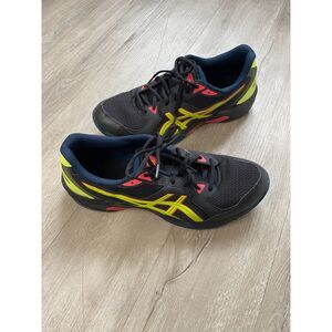 ASICS Gel Rocket 12 Black Safety Yellow Men’s 11.5 Indoor Court Shoes NEW